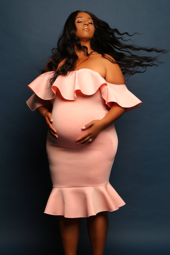 Pink Maternity dress – Chic Bump Club